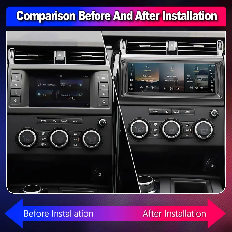 MERRYWAY Car Radio For Land Rover Discovery 5 LR5 L462 HD Apple Carplay Stereo Audio Radio GPS Navigation Multimedia Player Unit