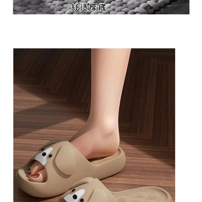 2026 Summer Thick Platform Bathroom Home Slippers Women Fashion Soft Sole EVA Indoor Slides Woman Sandals Cartoon Slippers view 6