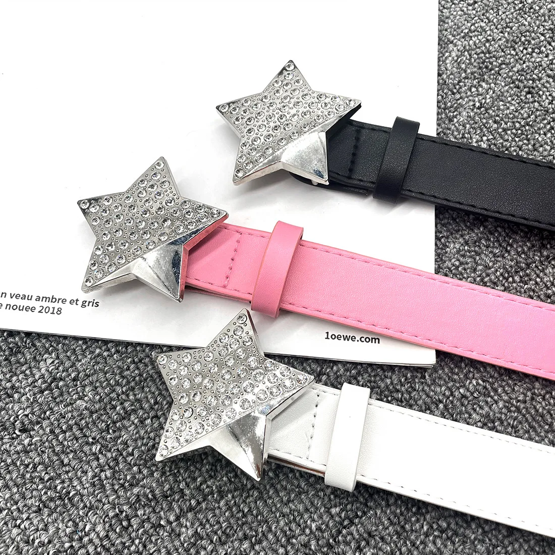 Женский ремень в стиле ретро, модные трендовые универсальные джинсовые аксессуары, пояс в стиле хип-хоп Y2k для девочек, пряжка с пятиконечной звездой, пояс из искусственной кожи