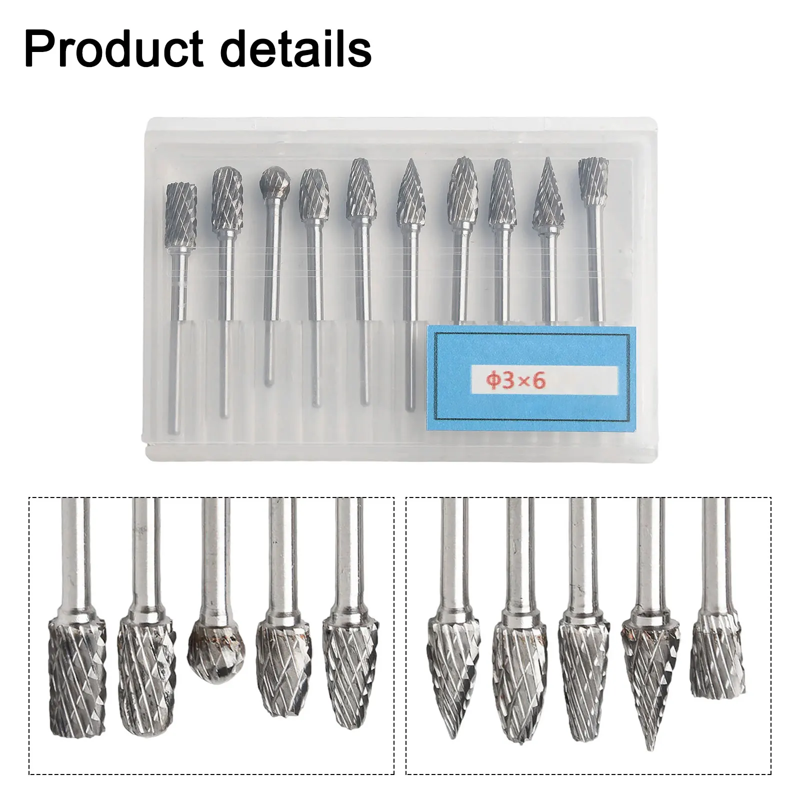 

10-Piece Grinding Set Carbide Steel Grinding Heads Versatile Grinding Heads DIY Projects Home Improvement Tasks