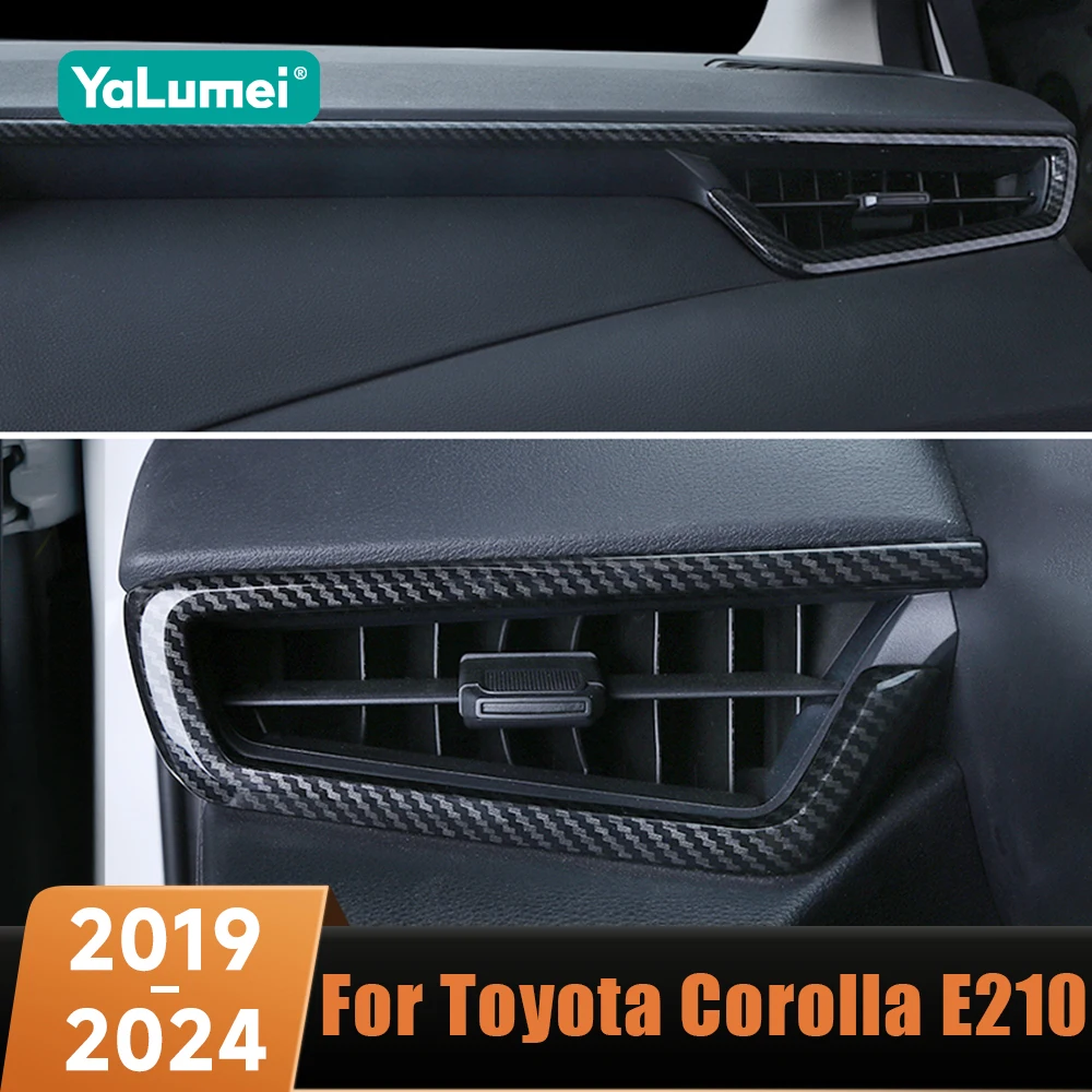 

Накладка на приборную панель автомобиля, наклейка на центральную консоль, крышка из углеродного волокна для Toyota Corolla E210 2019 2020 2021 2022 2023 2024, гибридный