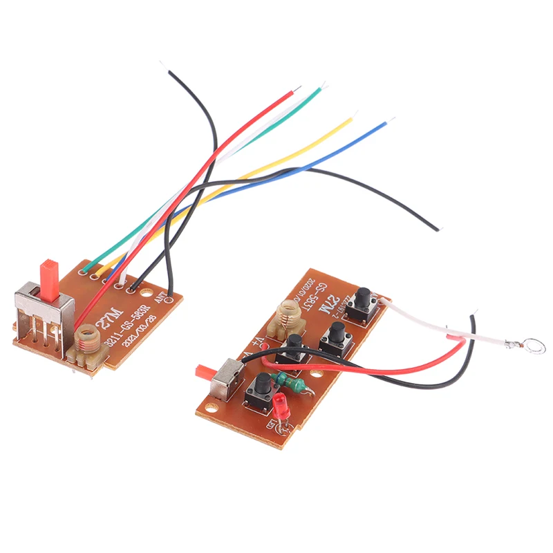 4CH RC Remote Control 27MHz Circuit PCB Transmitter and Receiver Board parts with Antenna Radio System