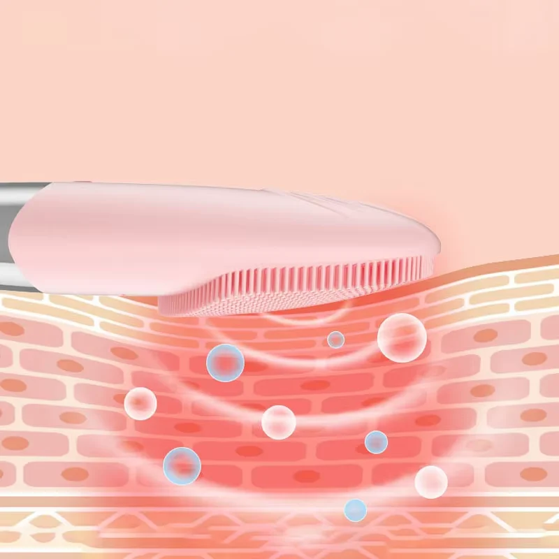 Instrument de beauté électrique de brosse de massage de nettoyant en profondeur du visage en Silicone souple