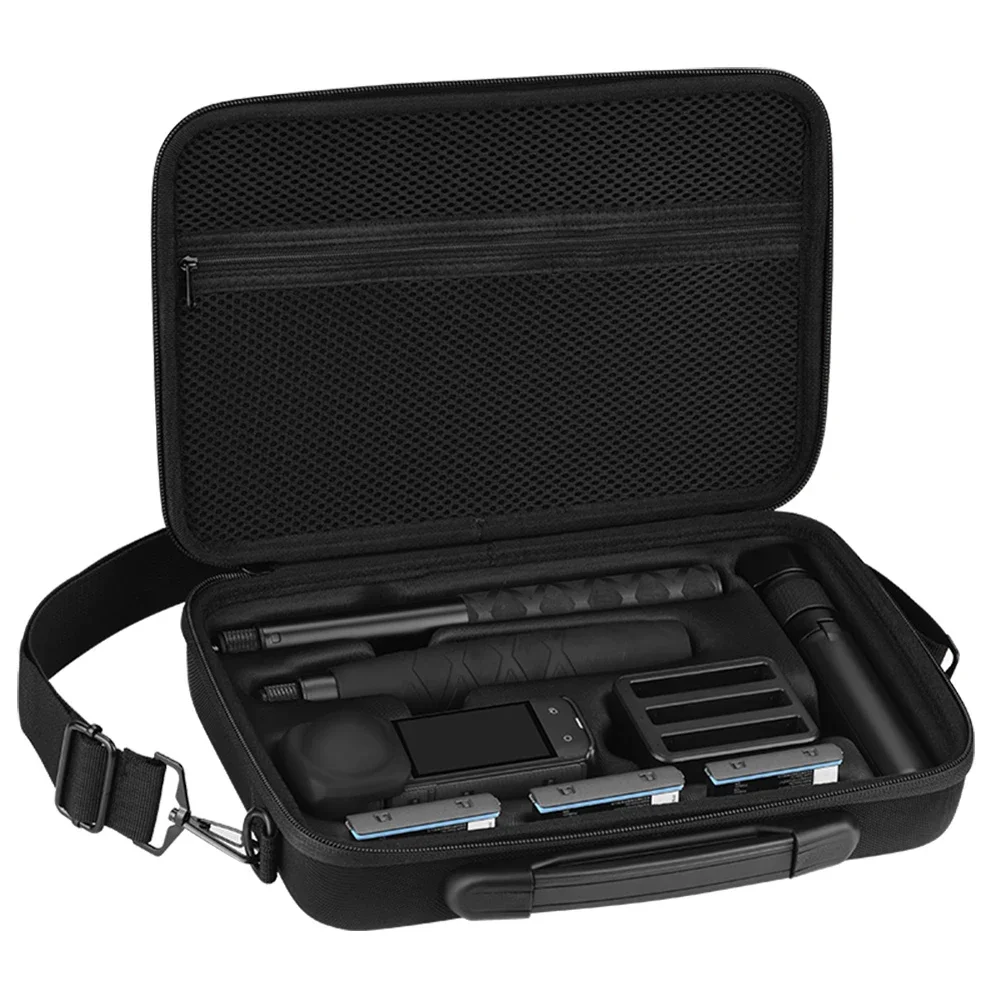 운반 케이스 Insta360 X4 카메라 액세서리 용 메쉬 포켓 운반용 보관 숄더 백이있는 충격 방지 보호 여행용 가방