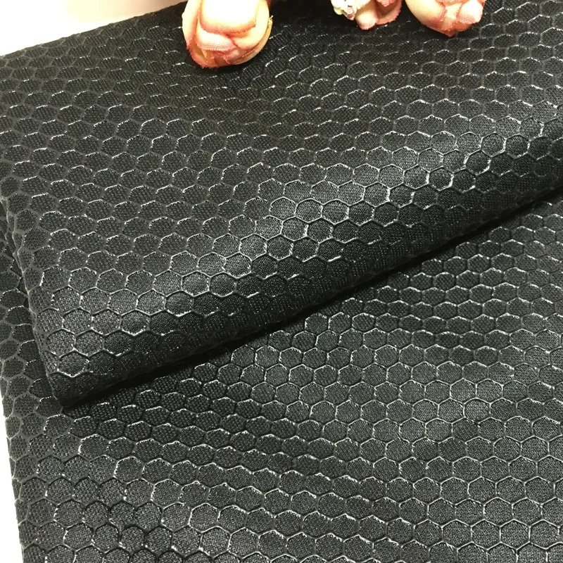 

100X150CM Hexagon Honeycomb Mesh Simitation Silicone Anti Skid Polyester Non-slip Material for Floor Mat Sofa