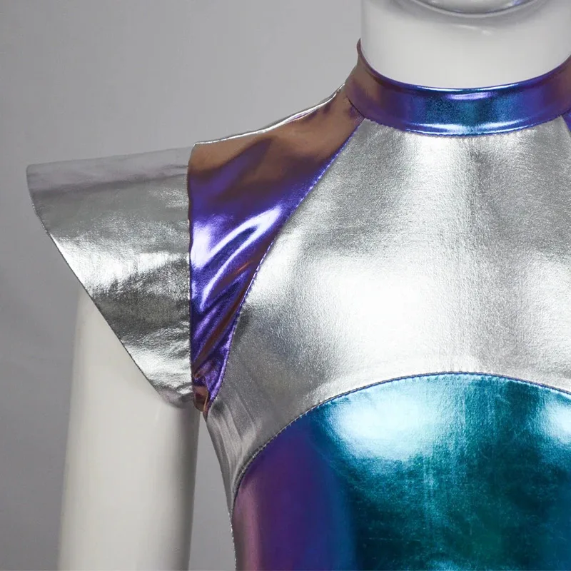 New Women's Alien Role-Playing Dress Sequins Cheerleading Dance Ballet Dress Ladies Clothes Party Dresses with Headwear