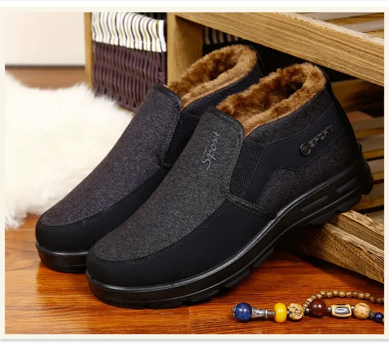 Shoes Winter Warm Ankle Boots Men Snow Winter Boots for Men Mens Winter Shoes Black Work Shoes Big Size 48 Botas Masculina2023