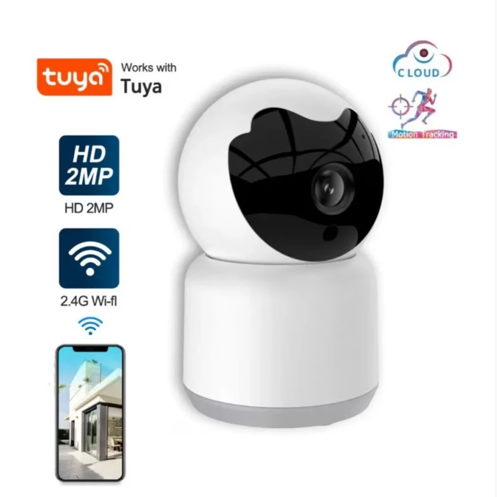 

Умная камера Tuya Wi-Fi для дома, 360-градусный монитор высокой четкости, наружное приложение, удаленный голосовой домофон