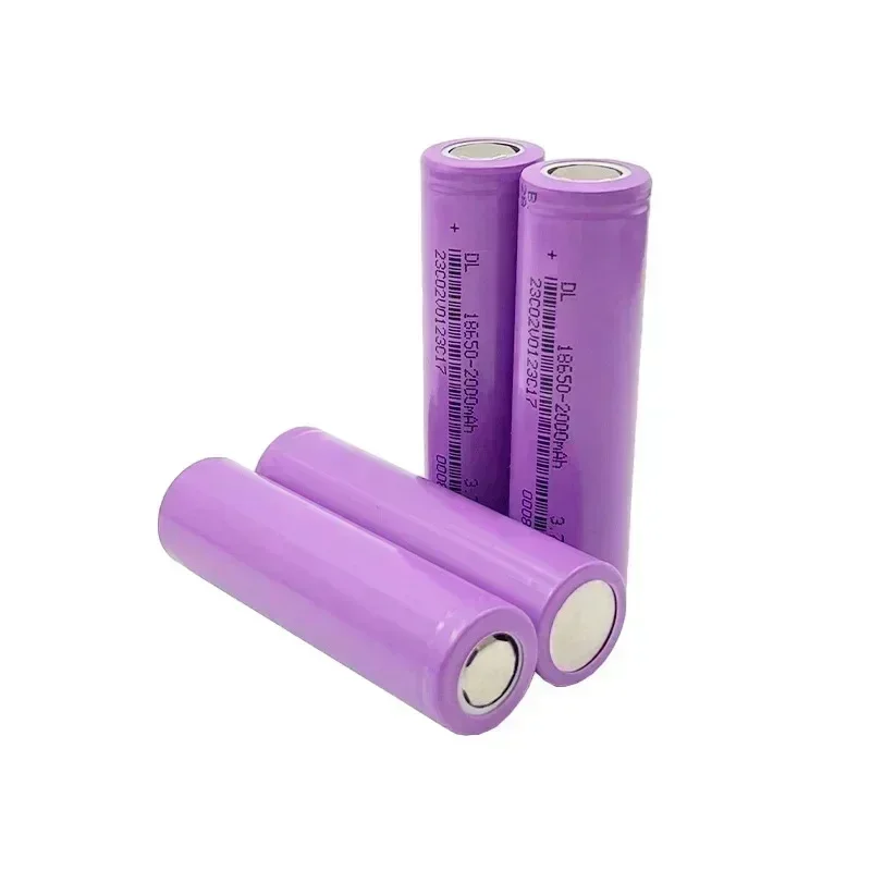 Original 100% 18650 Li-ion rechargeable battery 3.7V 2000mAh 10A discharge for flashlight and power tool screwdriver