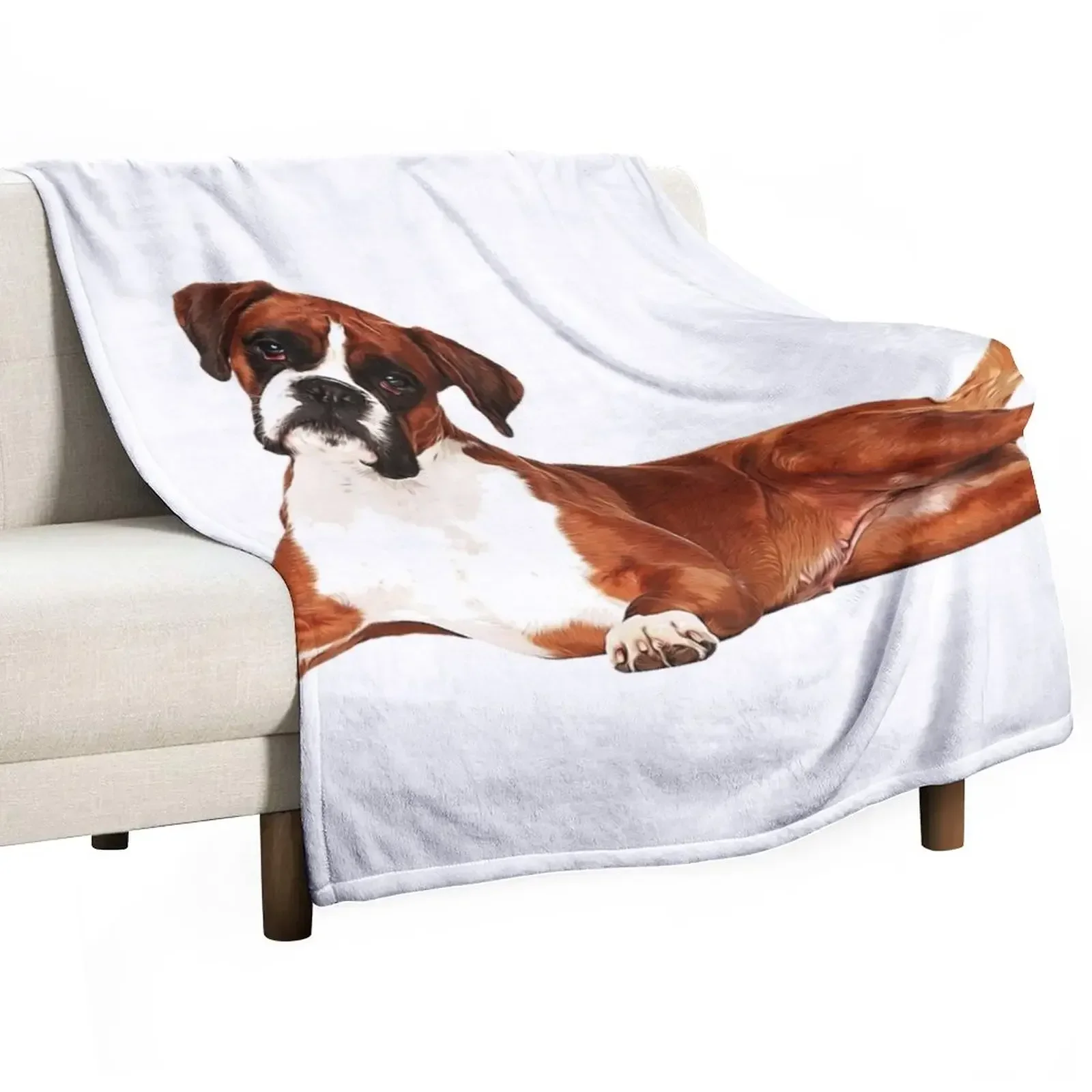 

Adorable Boxer Dog Throw Blanket decorative bed plaid Blankets