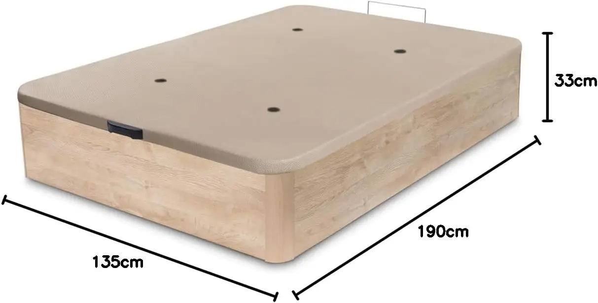 Sofá Cama Plegable de Gran Capacidad con Esquinas Redondeadas en Madera, Base Tapizada 3D Transpirable + 4 Válvulas de Aire