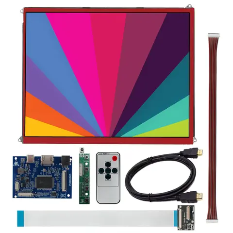 9.7-inch 4:3 2K IPS LCD display screen driver control board for Raspberry Pi 3 Portable monitor kit TYPE C/Mini HDMI-compatible