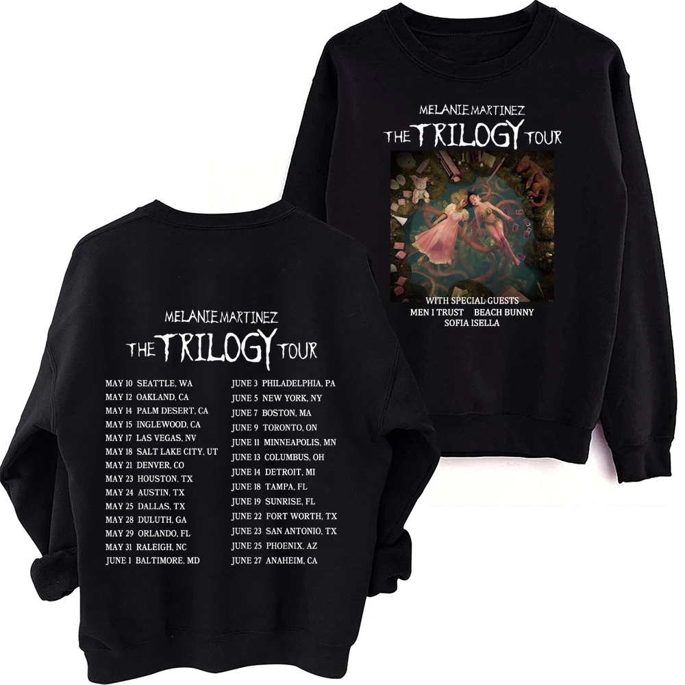 Melanie Martinez The Trilogy Tour Sweatshirt Harajuku Round Neck Long Sleeve Oversized Popular Music Hoodie Fans Gift