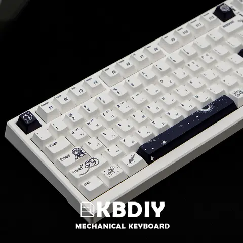 KBDiy 143 키 체리 프로필 우주 공간 키 캡 일본어 한국어 키 캡 PBT 염료 승화 게임용 기계식 키보드 MX