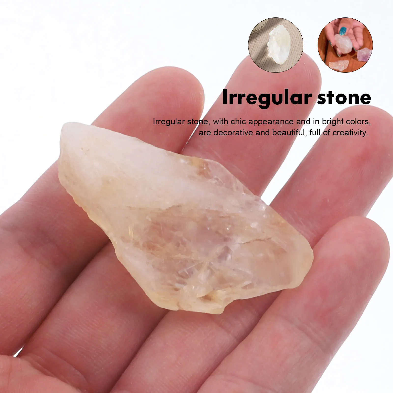 

Citrine Gemstone Crystal Stones Aquarium Decoration Rocks Decors Irregular Ornaments Fish Tank