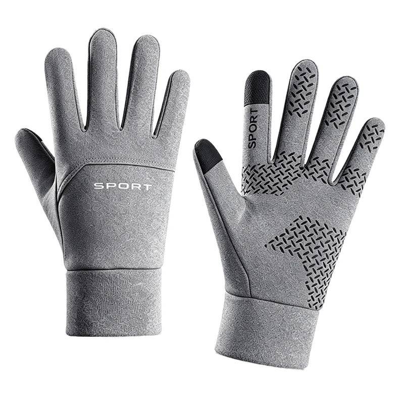 New Men's Winter Warm Gloves Windproof Non Slip Cold-proof Cycling Gloves Outdoor Breathable Gloves for Cycling Running Hiking