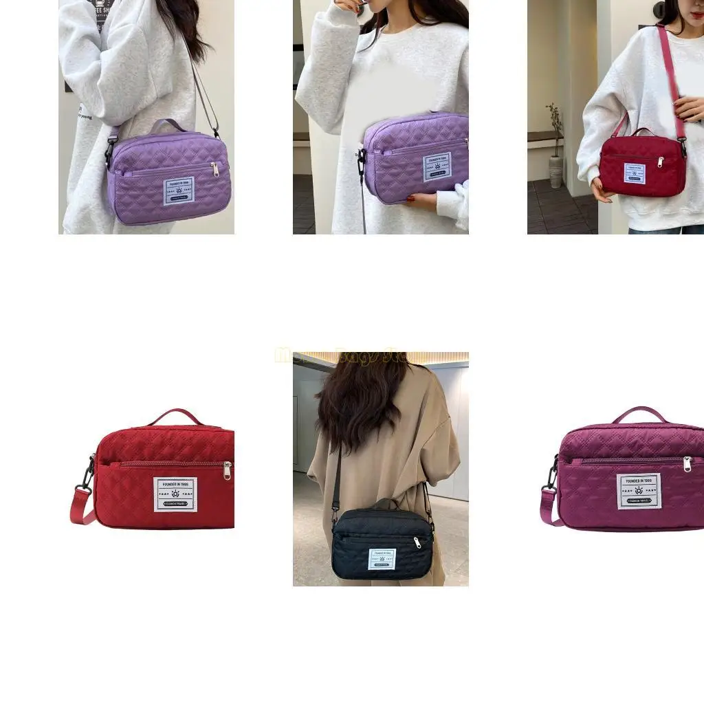 

X90D Shoulder Purses for Women Small Crossbody Bags with Zipper Closure Top Handle Handbag Waterproof Checkered Satchel Bag