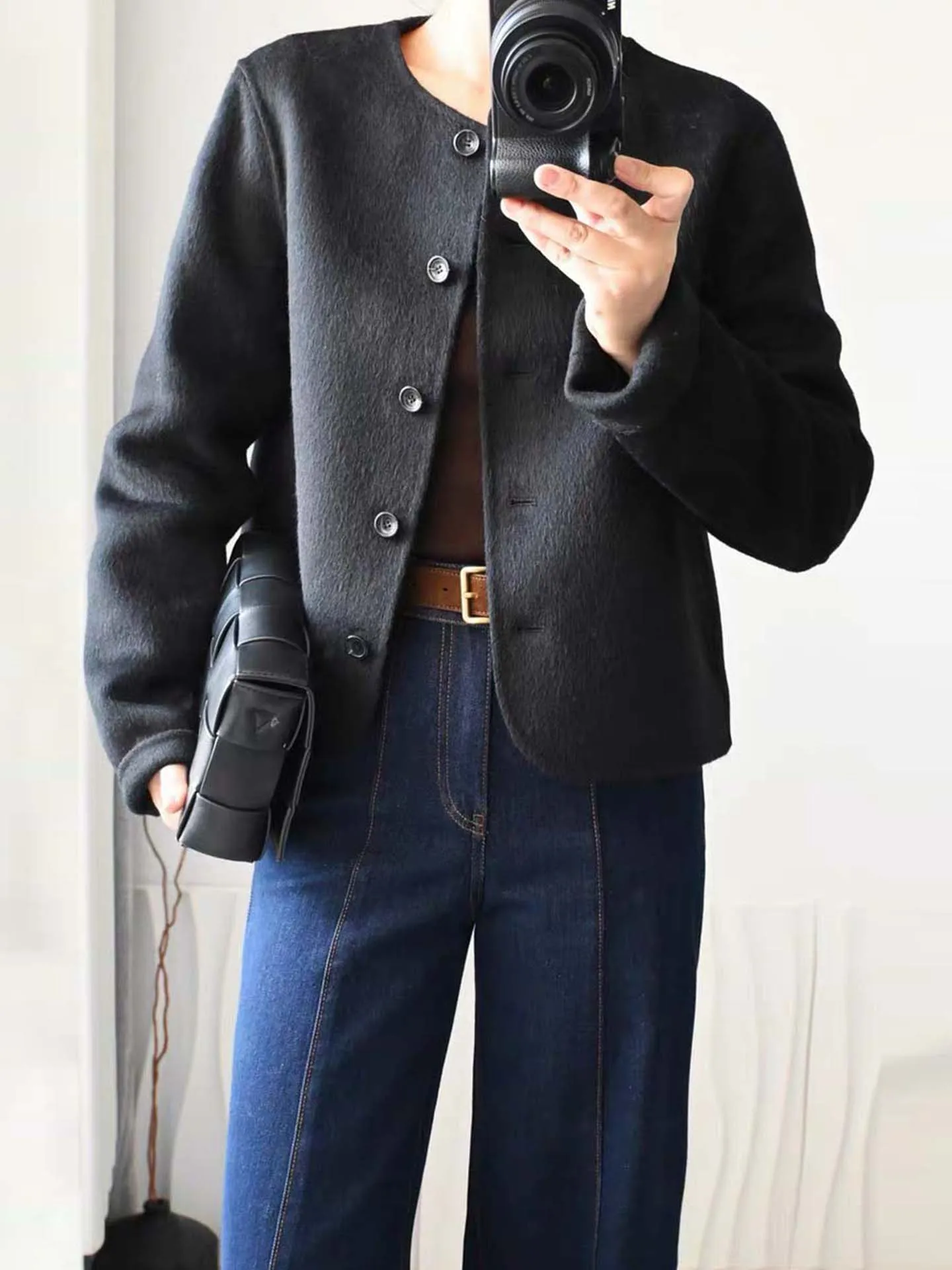 

Пальто Pure Quali MD Home 2025 осенне-зимнее, шерстяное, с воротником, утепленное, с длинными рукавами, для женщин