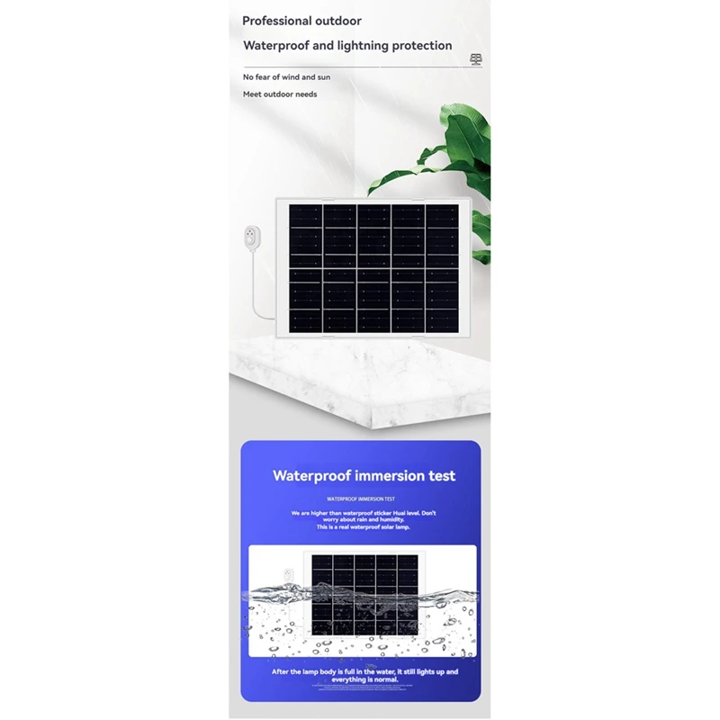 Panneau solaire APPLIA-8W avec câble d'extension IP65 étanche pour caméra de sécurité extérieure