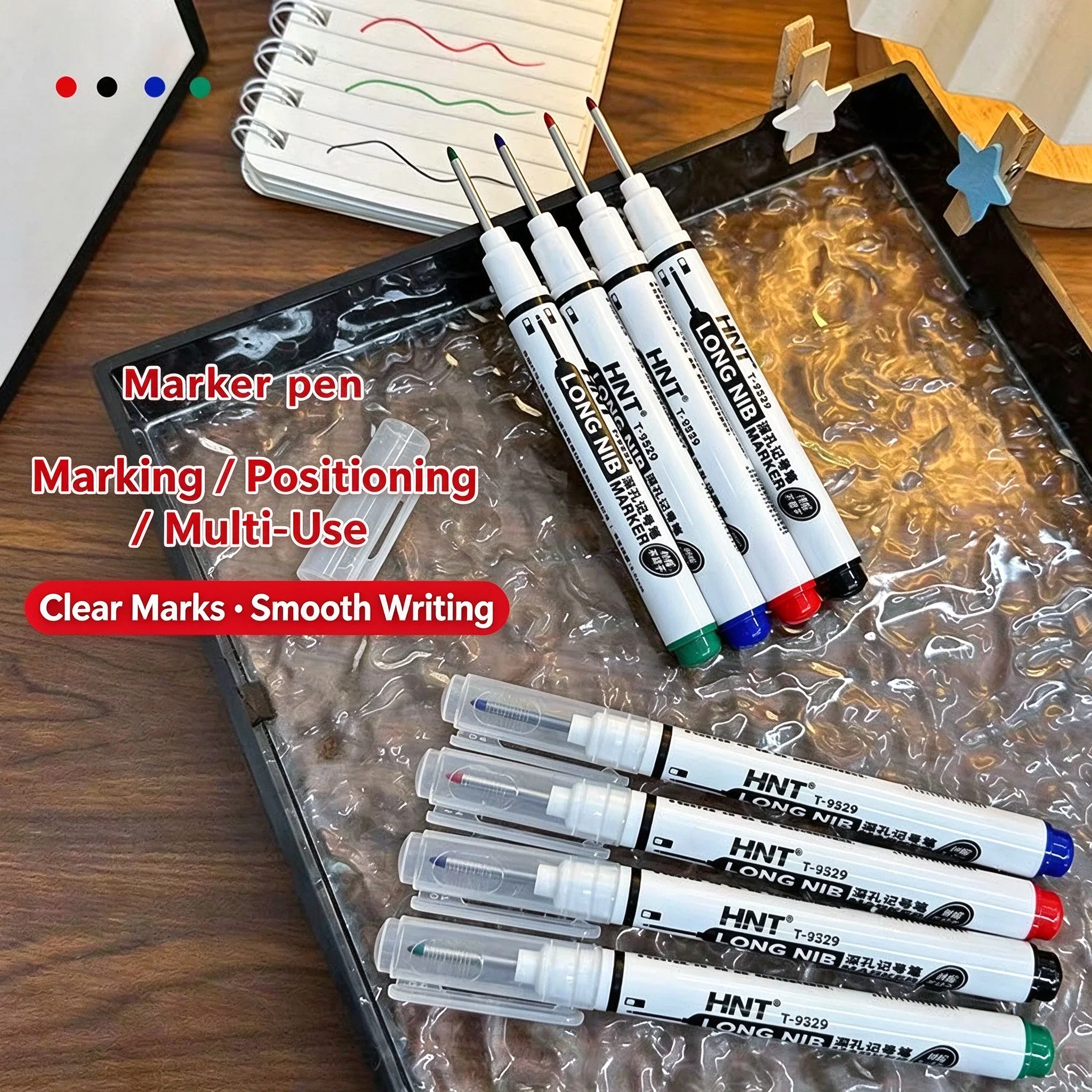 8-16Pcs 20mm Deep Hole Marker Long Nib Oil-Based Waterproof Pen for Metal Woodworking Tile Glass Ceramic Multi-Purpose