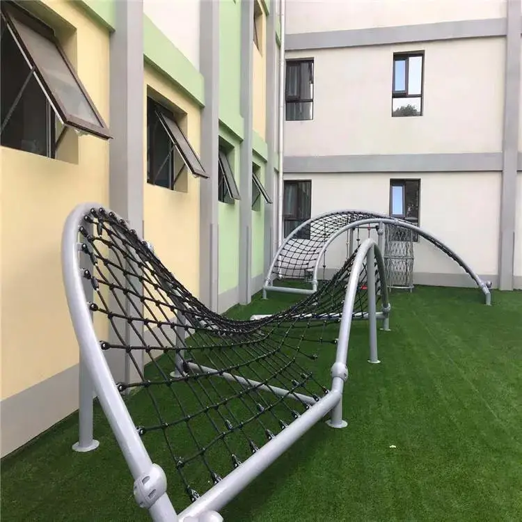 Outdoor Kids Rope Climbing Frame Seesaw Durable Metal Rope Playground Equipment for Kindergarten School Garden Customizable Logo