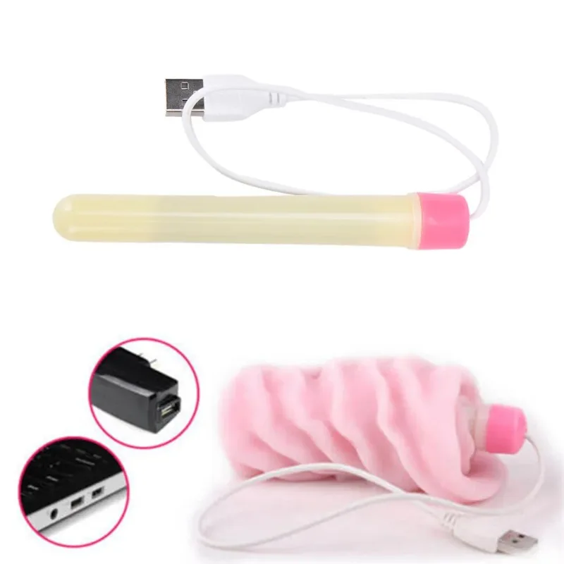 Barra riscaldante USB Tazza per masturbatore Bastone caldo Scalda vagina Torcia Giocattoli erotici per coppie Prodotti per adulti Sex Shop