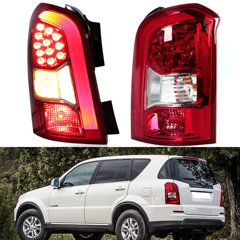 Car LED Tail Light For SsangYong Rexton W 2013 2014 Rear Turn Signal Light Brake Parking Lamp Accessories 8360108C10 8360208C10