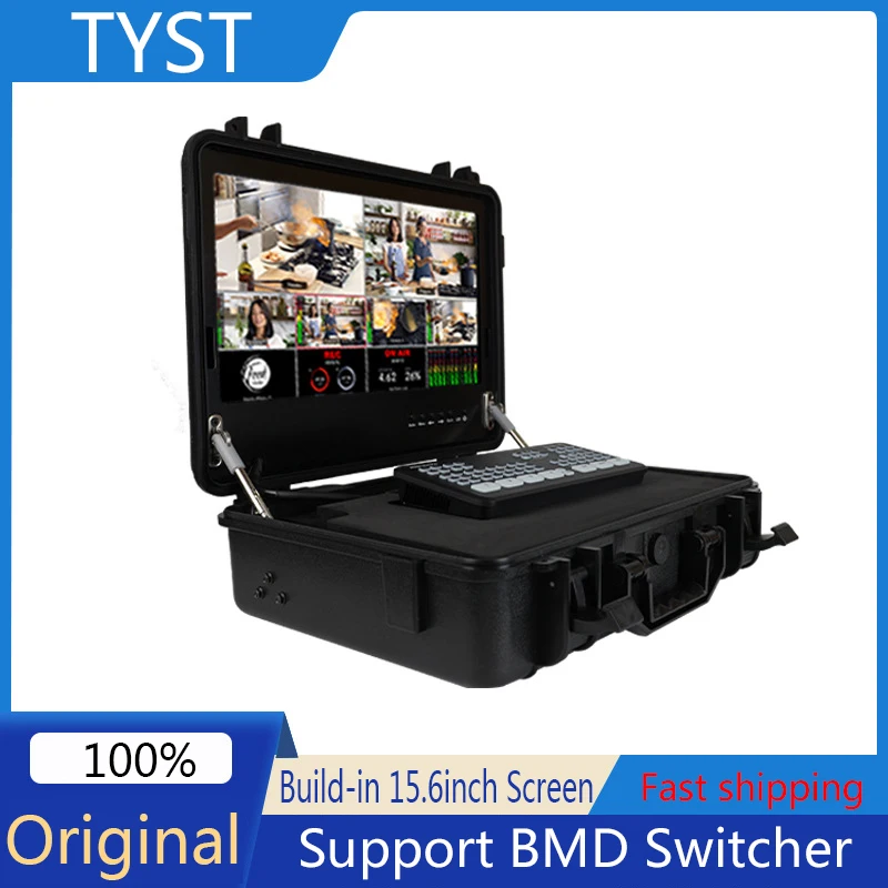 TYST VIDEO TY-ATEM MINI CASE Portable Case Build-in Monitor 15.6\'\' 16:9 250cd/m for Blackmagic Design ATEM Switcher