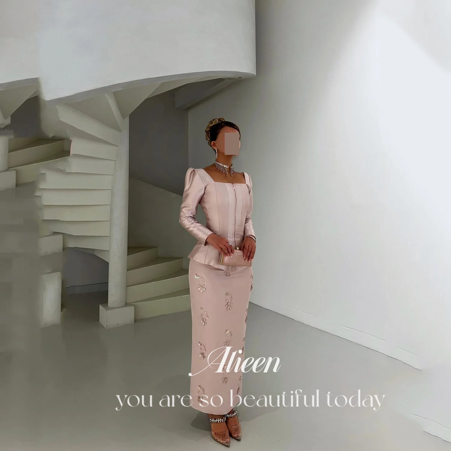 

Aileen فساتين سهرة Wedding Dresses for Parties Pink Elegant Party Dresses 2025 Vestidos De Festa Customized Prom Dress Evening