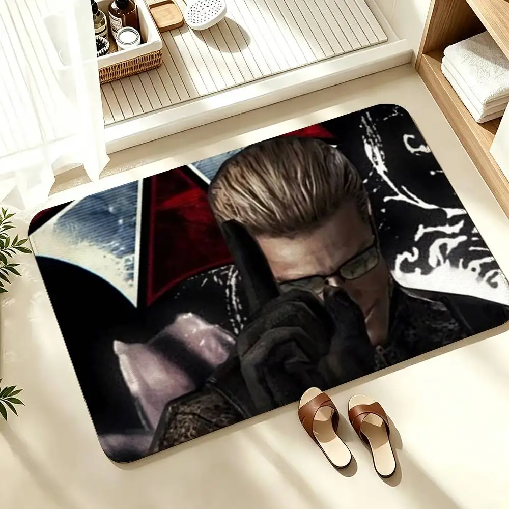 COOL A-Albert W-Wesker  Soft Absorbent Decorative Floor Mat for Bathroom Entryway Living Room
