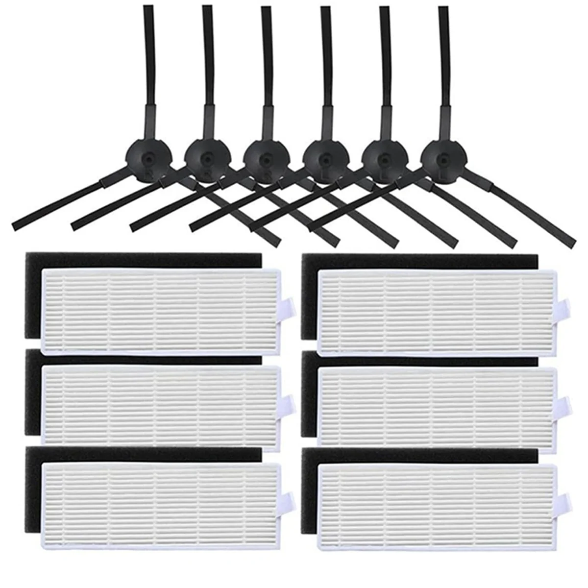 Replacement Side Brush Hepa Filter Fit for ILIFE A8 A40 A6 A4 A4S