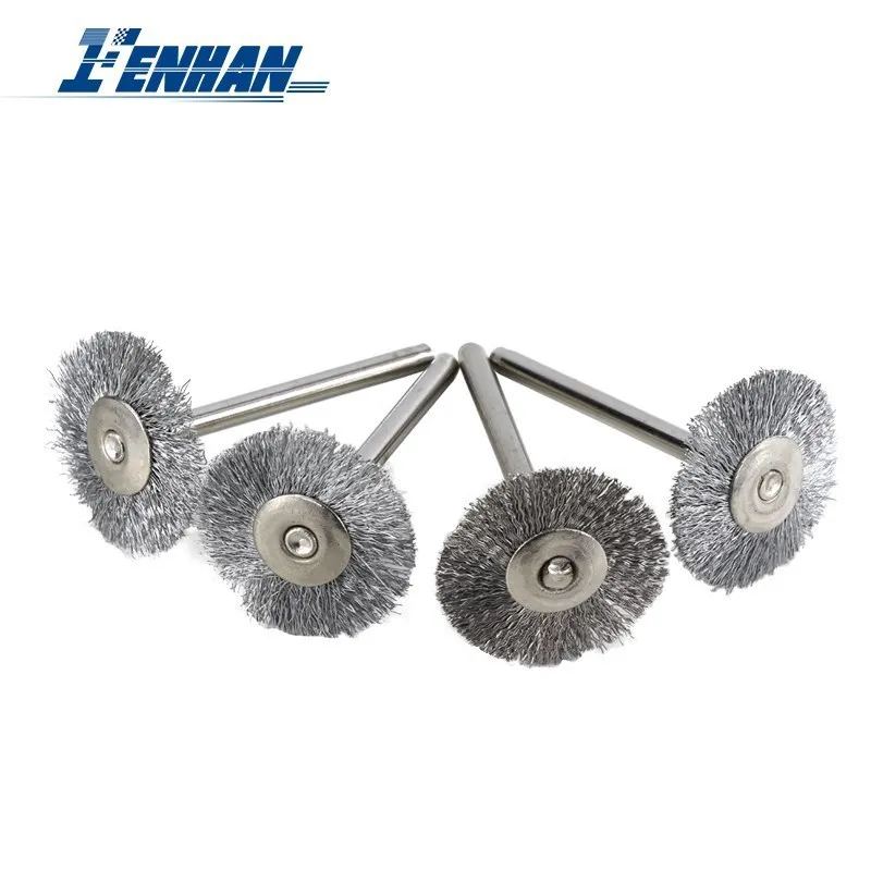 22mm Stainless Steel/Brass/Nylon Polish Wheel Brush Wire Dremel Accessories Drill Rotary Tools For Metal Derusting Polish 10pcs 