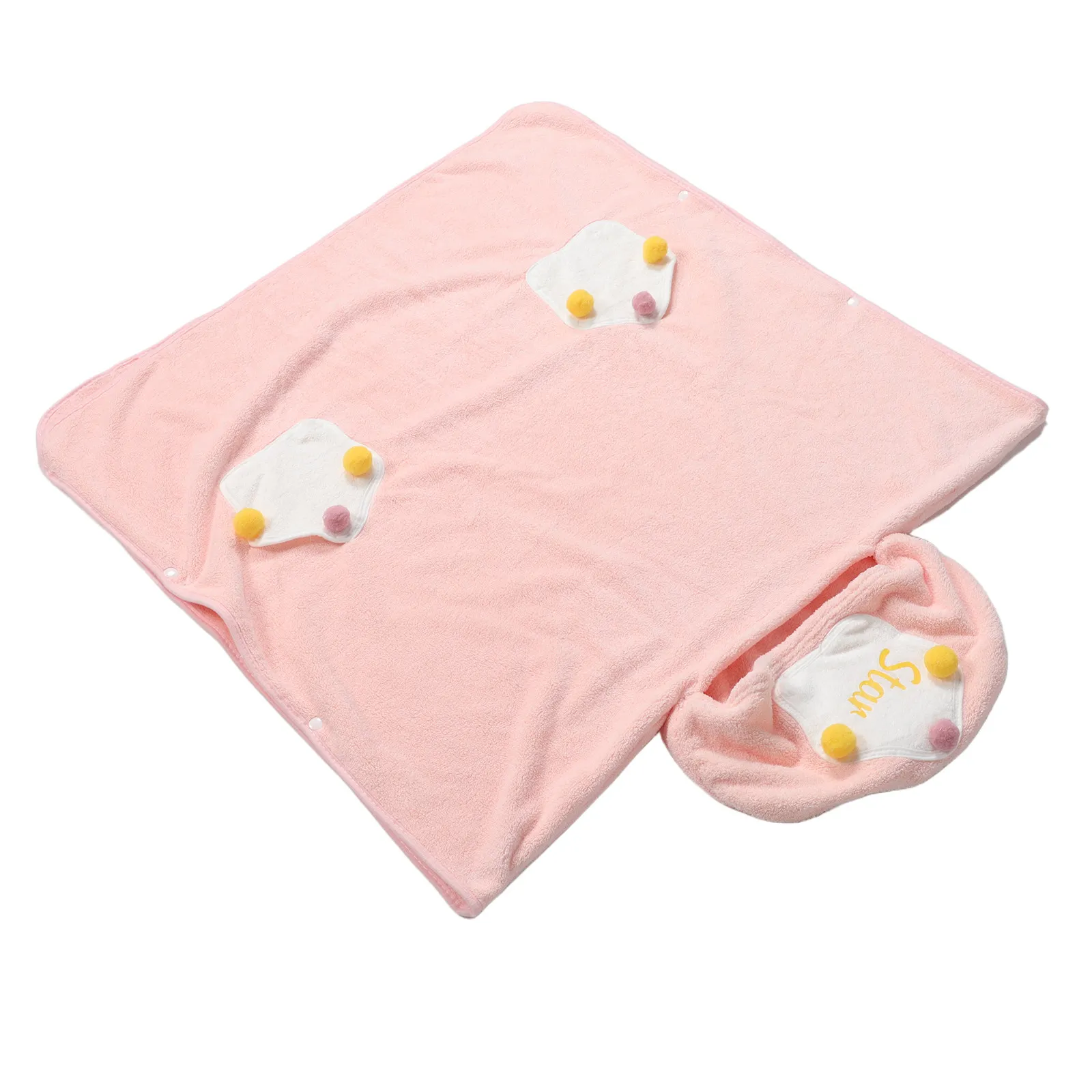 Kids Hooded Bathrobe Toddler Quick Dry Absorbent Printed Soft Warm Bath Beach Swimming Robe Baby Girl Boy Comfortable