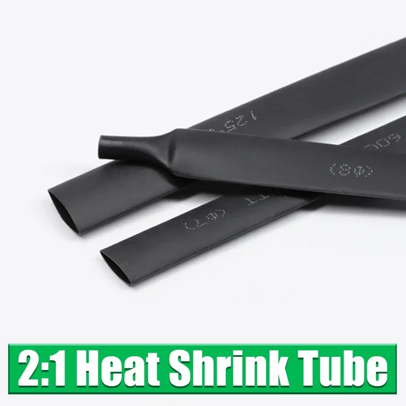 1/2/5Meters 2:1 Heat Shrink Tube Dia 50 60 70 80 90 100 120 150 180 210mm Polyolefin 2:1 Shrinkage Cable sleeve shrink wrap tube