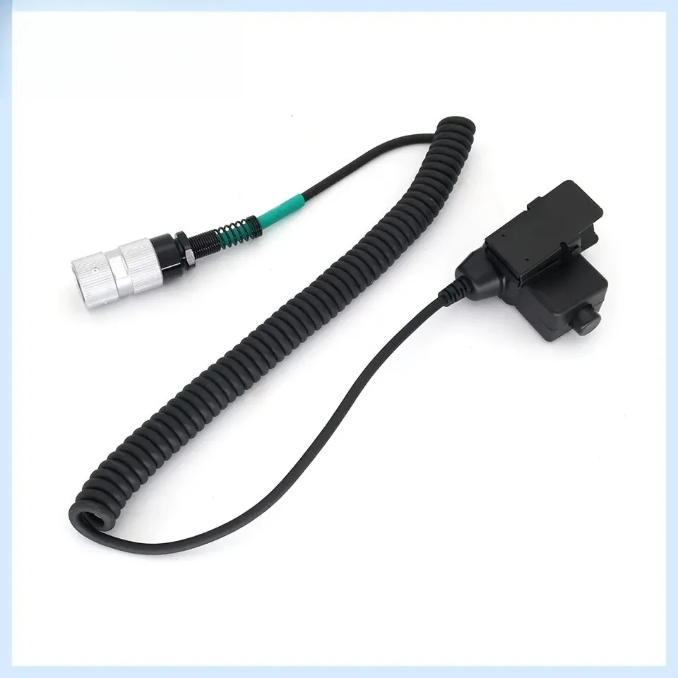 6 pin NATO Plug Walkie Talkie Headset Adapter U94 PTT Cable for PRC-152 two way radio