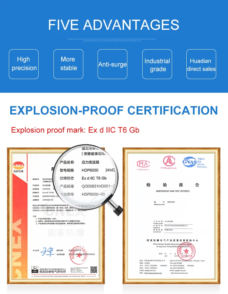 Explosion-proof Digital Pressure Transmitter 0-100bar RS485 Low Cost 0 10v Pressure Transmitter