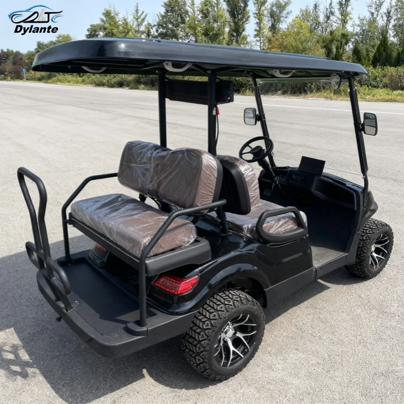 حار بيع الشارع القانوني على الطرق الوعرة الكبار أربع عجلات عربات التي تجرها الدواب الرصاص الحمضية صيانة خالية بطارية تعمل بالطاقة 4 مقعد عربة جولف كهربائية #3