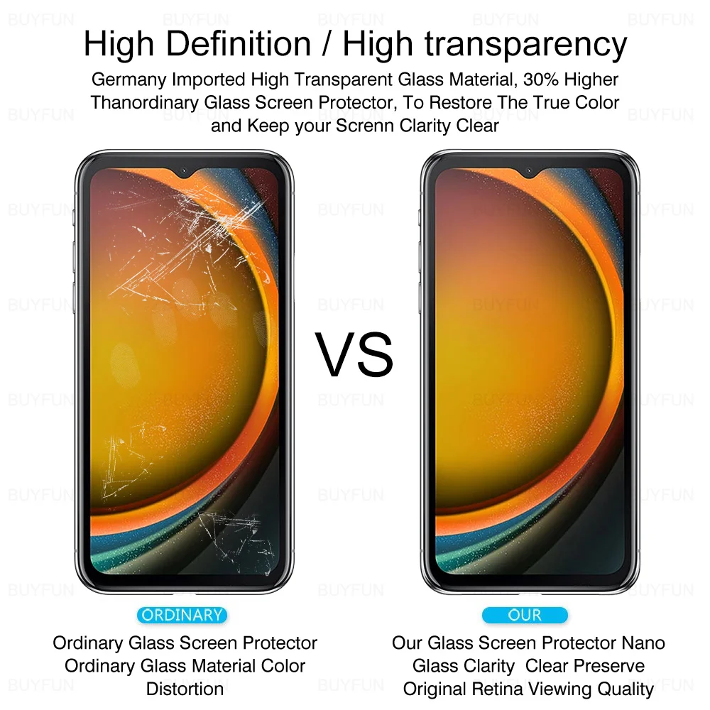 2Pcs Tempered Glass For Samsung Galaxy Xcover7 5G Screen Protector For samsung xcover7 galaxy x cover 7 6.6" HD Protective Films