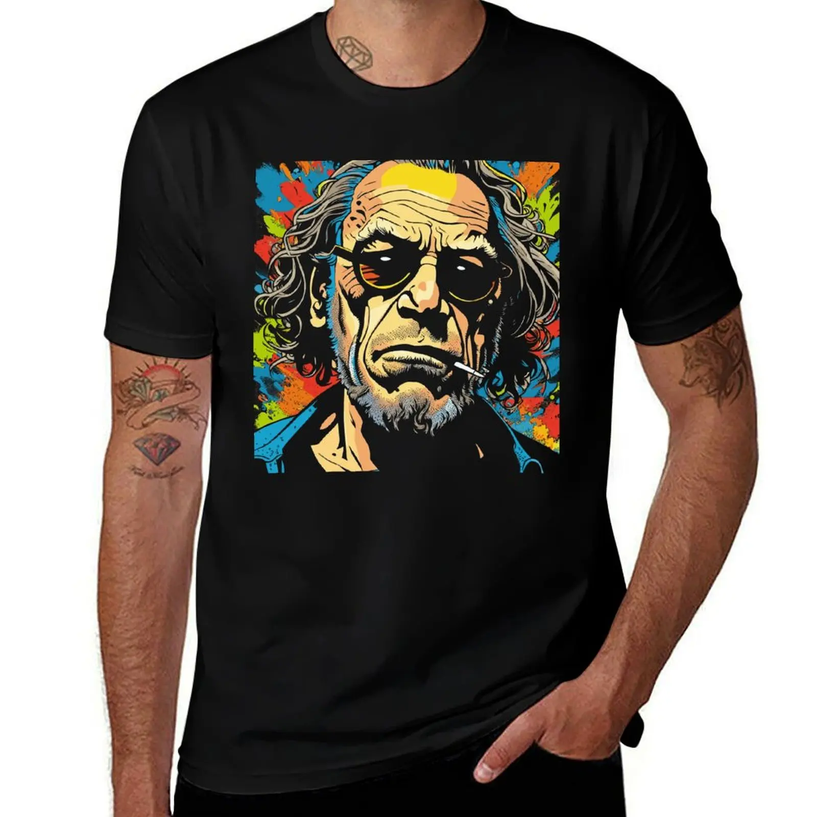 Charles Bukowski T-Shirt Plus Size Summer Short Sleeve T-Shirt
