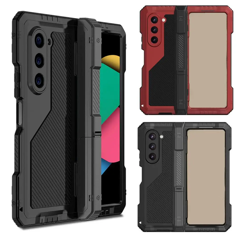 

Силиконовый складной защитный чехол для Samsung Z Fold 6, пыленепроницаемый встроенный противоударный, устойчивый к царапинам и пленка W Y0O1