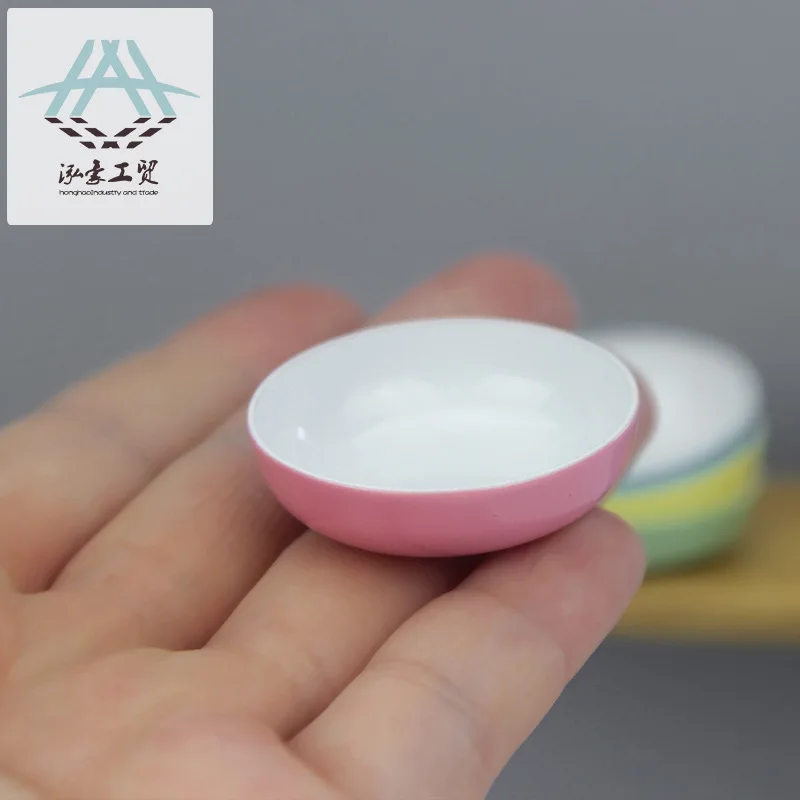 Plato de sopa nórdico de simulación creativa 1:12, accesorios para casa de muñecas, modelo en miniatura Diy, juguetes, plato de aleación y cuenco, accesorios de fotografía