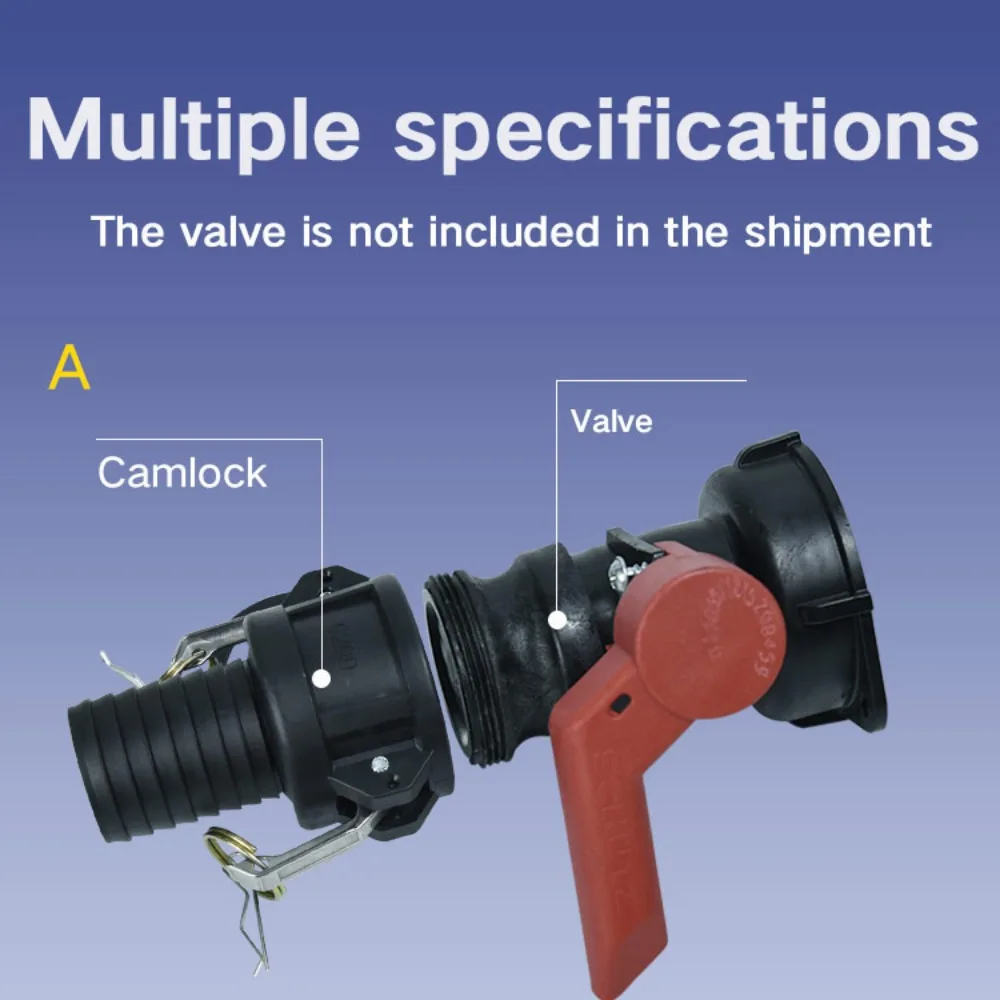 High Quality Polypropylene IBC Tank Adapter A200 & Plastic Camlock Combination Pack Valve Connector Fittings