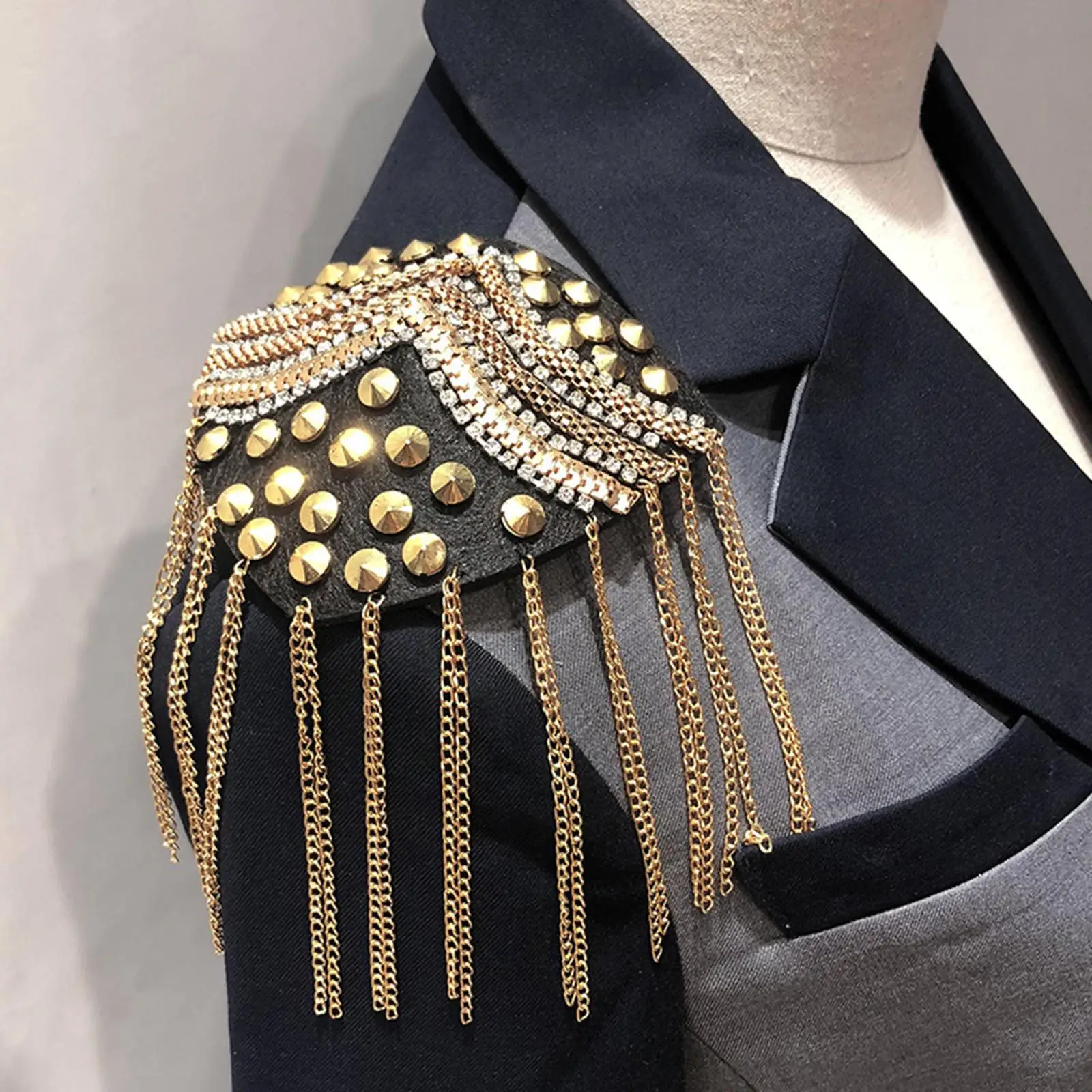 Tassel Epaulet Retro Fashion Shoulder Pad Jewelry for Ceremony Thanksgiving