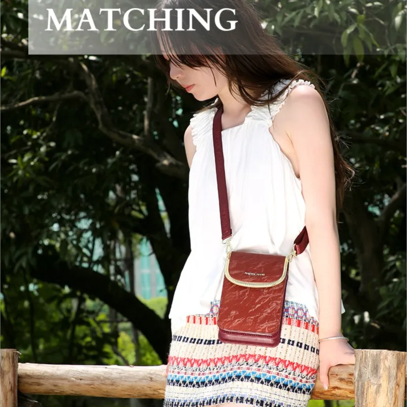 

Дизайнерская вертикальная сумка через плечо из искусственной кожи для женщин, роскошная сумка для мобильного телефона большой вместимости, дорожная сумка на одно плечо