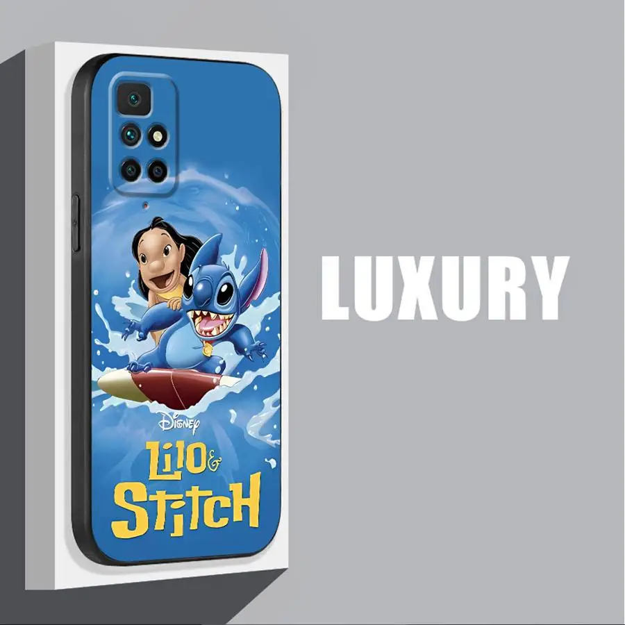 Disney Cute Stitch Phone Case for Redmi Note 10S 12S 10 13 Pro 9T 12 11S 9S 11 Pro 9 8 7 8T 12 TPU Soft Luxury Cover