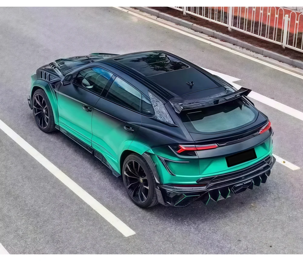 تستخدم لامبورغيني URUS عالية الجودة ألياف الكربون الجافة M-نمط قطع غيار السيارات سقف المفسد طقم الجسم #6