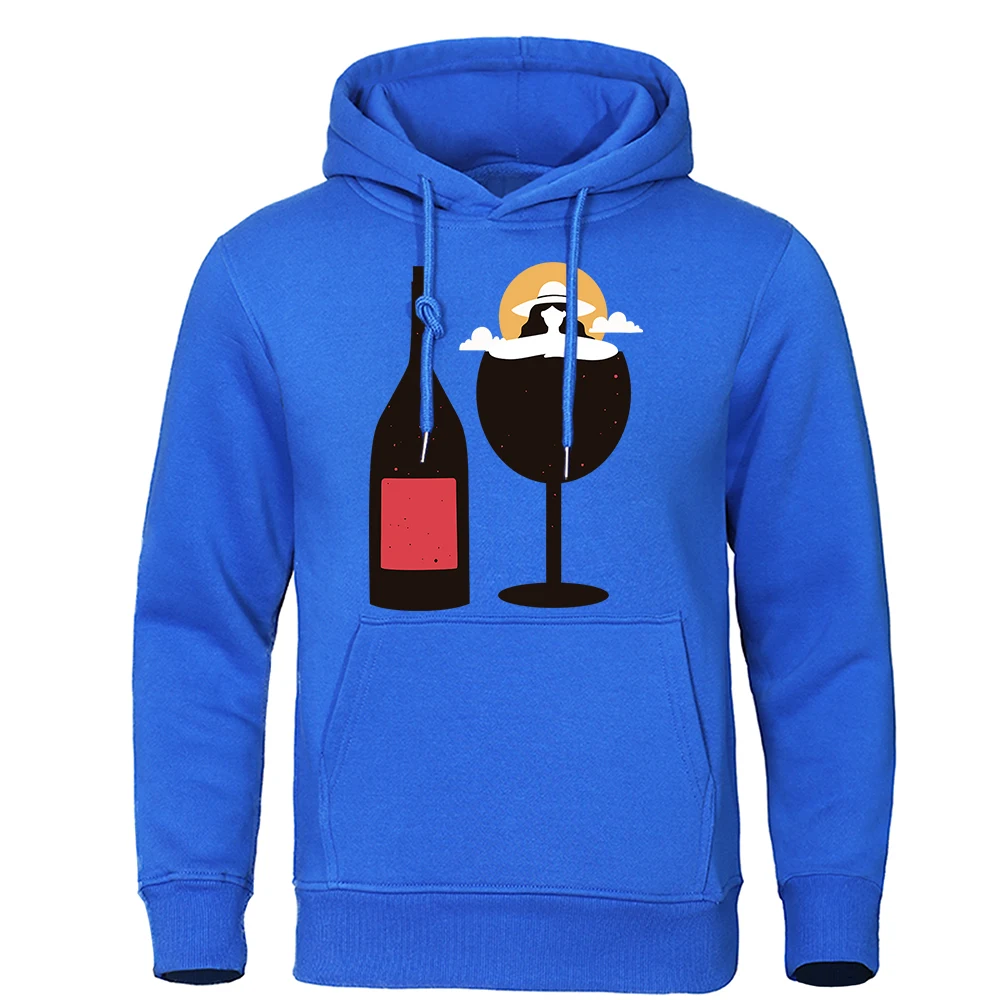 The Frequent Hair Girl In The Wine Glass Hoodies Men Sport Fashionsweatshirt Vintage Spiritual Top Comfortable Soft Hoodie Men'S