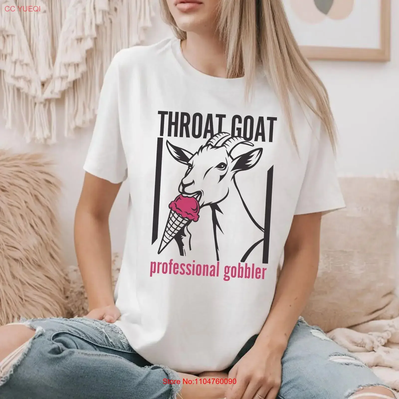 Throat Goat Professional Gobbler T Shirt Inappropriate Dirty Humor Edgy Meme Adult Dry Gen Z Alternative vintage Washed Casual