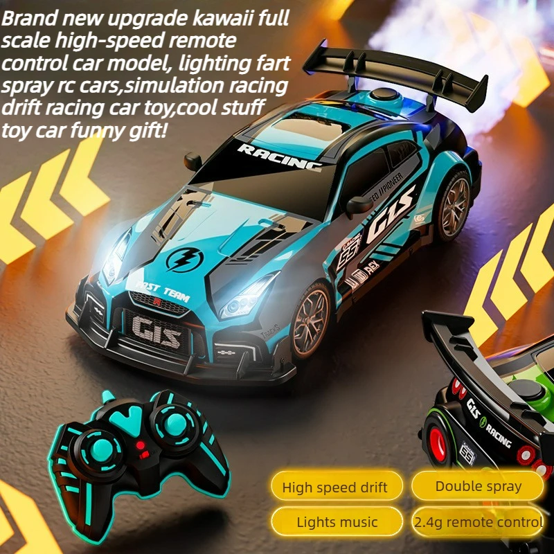 

Cool Stuff Toy Car Funny Gift-Kawaii High-speed Rc Drift Car,Remote Control Car Toy,Cool Light Fart Spray Rc Cars,toys for Kids
