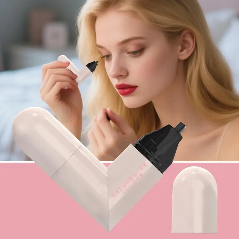 Timbro per estremità dell'occhio alato Punta doppia per trucco da donna Timbro per ala sull'occhio Stencil impermeabile Cosmetici portatili ad asciugatura rapida per appuntamenti